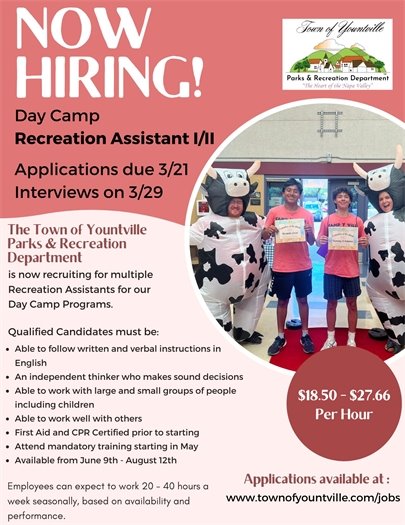 Day Camp Now Hiring