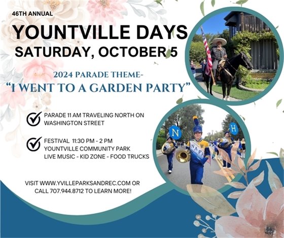 Yountville Days Parade