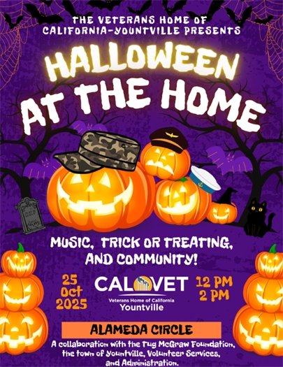 Halloween at the Home - CalVet flyer for Halloween event