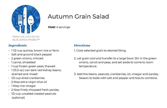 Blue Zones Project Grain Salad Recipe